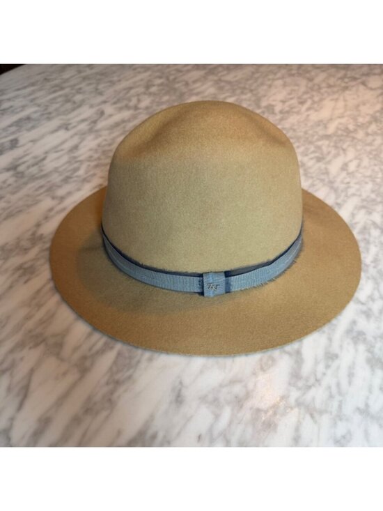 Zadig & Voltaire Neo Alabama Tan Fedora Hat With Ribbon Band - 100% Wool - Styli main image 4